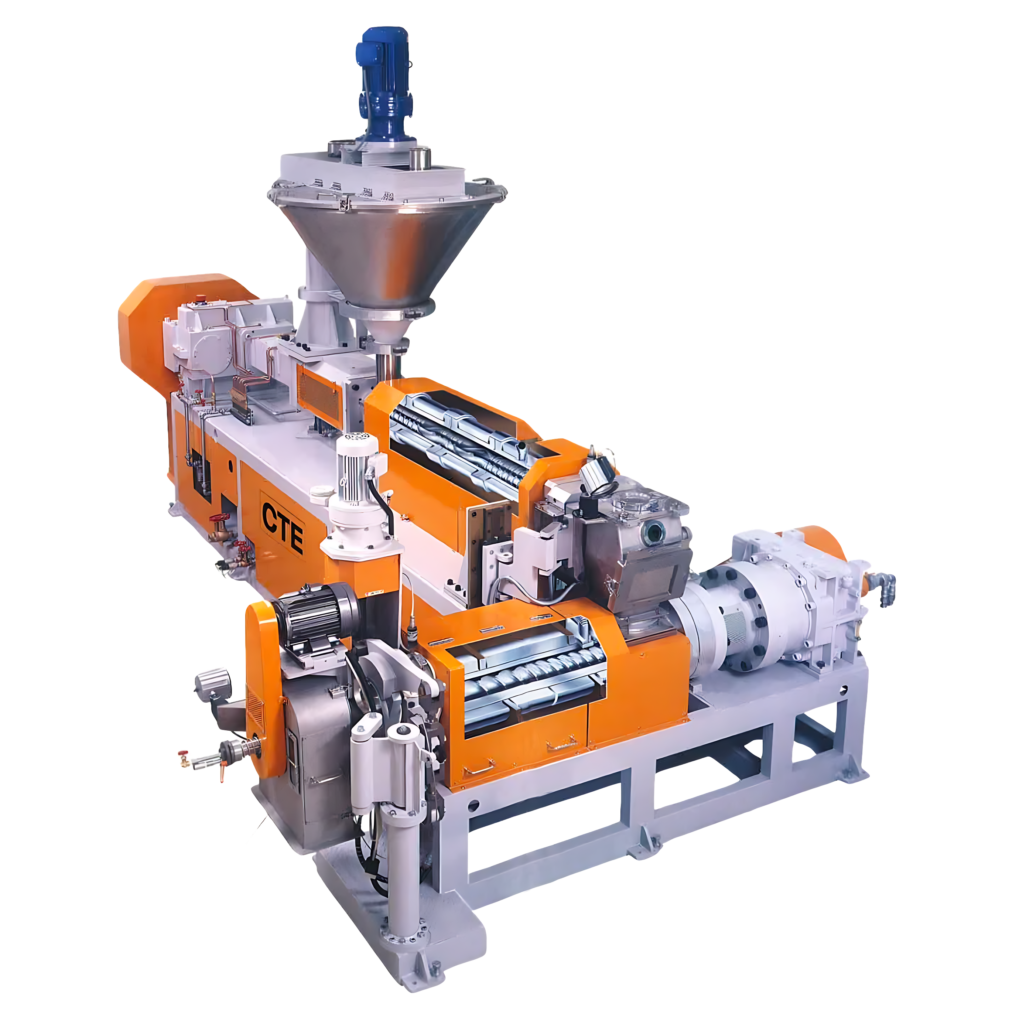 CTE's HTM Tandem Compounding Twin-Screw Extruder.